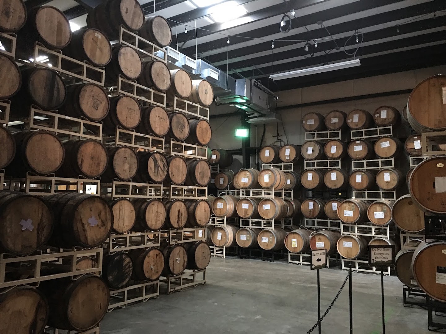 Wicked Weed Funkatorium: venue atmosphere and barrels