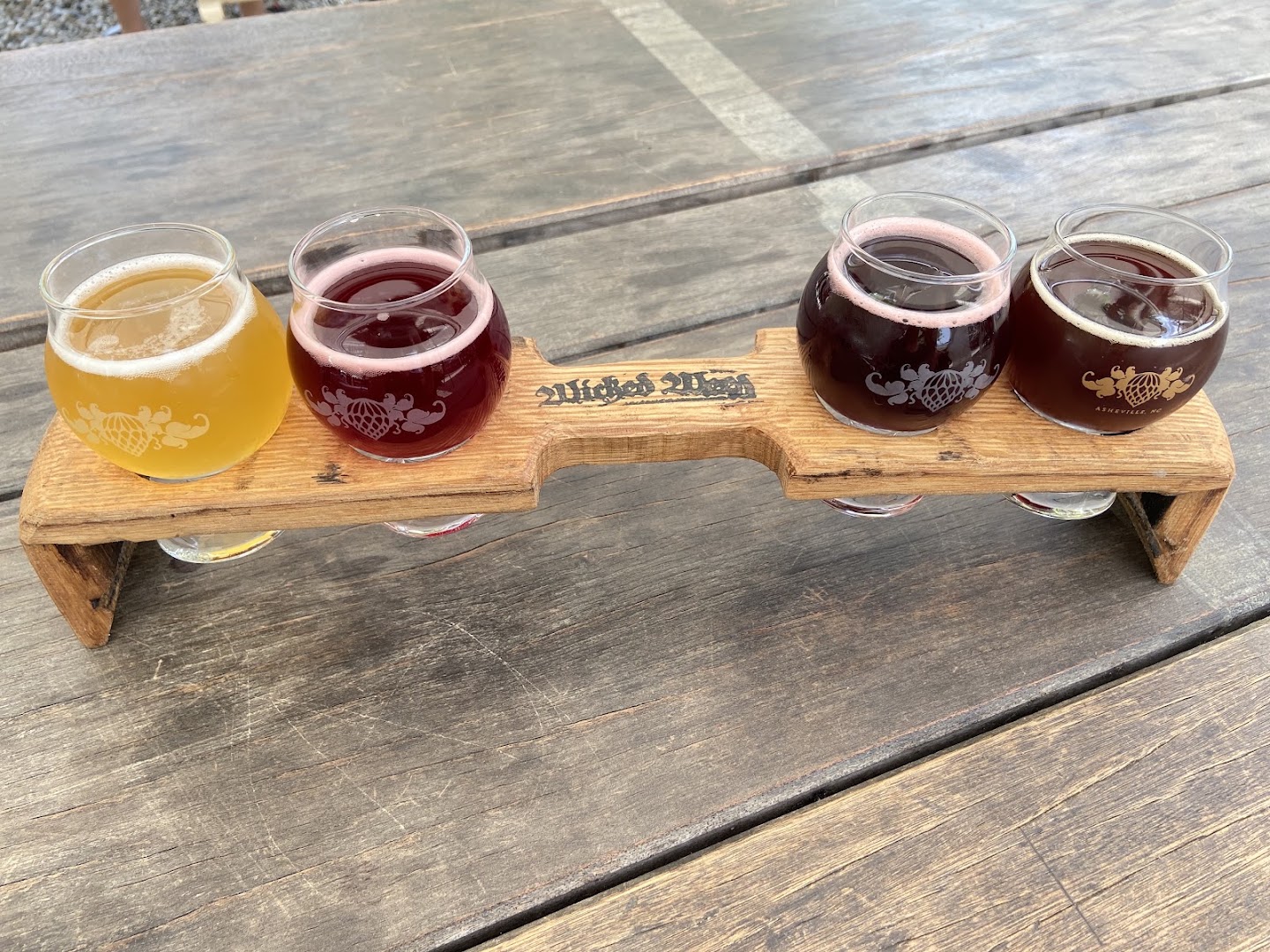 Wicked Weed Funkatorium: high quality beer flight photo