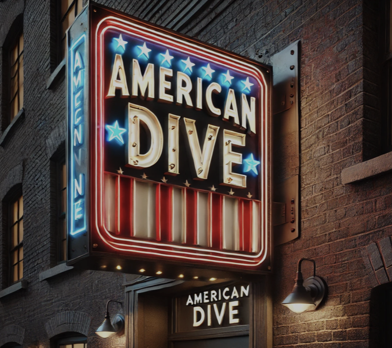 American Dive: clear, professional exterior signage photo
