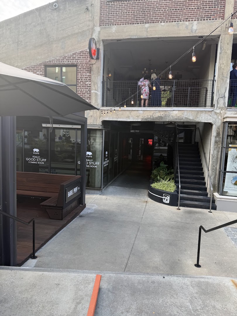 Barrel Proof: clear view of venue exterior