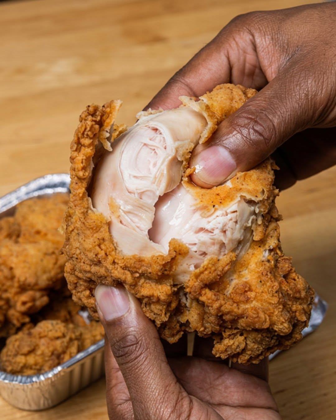 Busy Bee Cafe: appetizing close-up of fried chicken