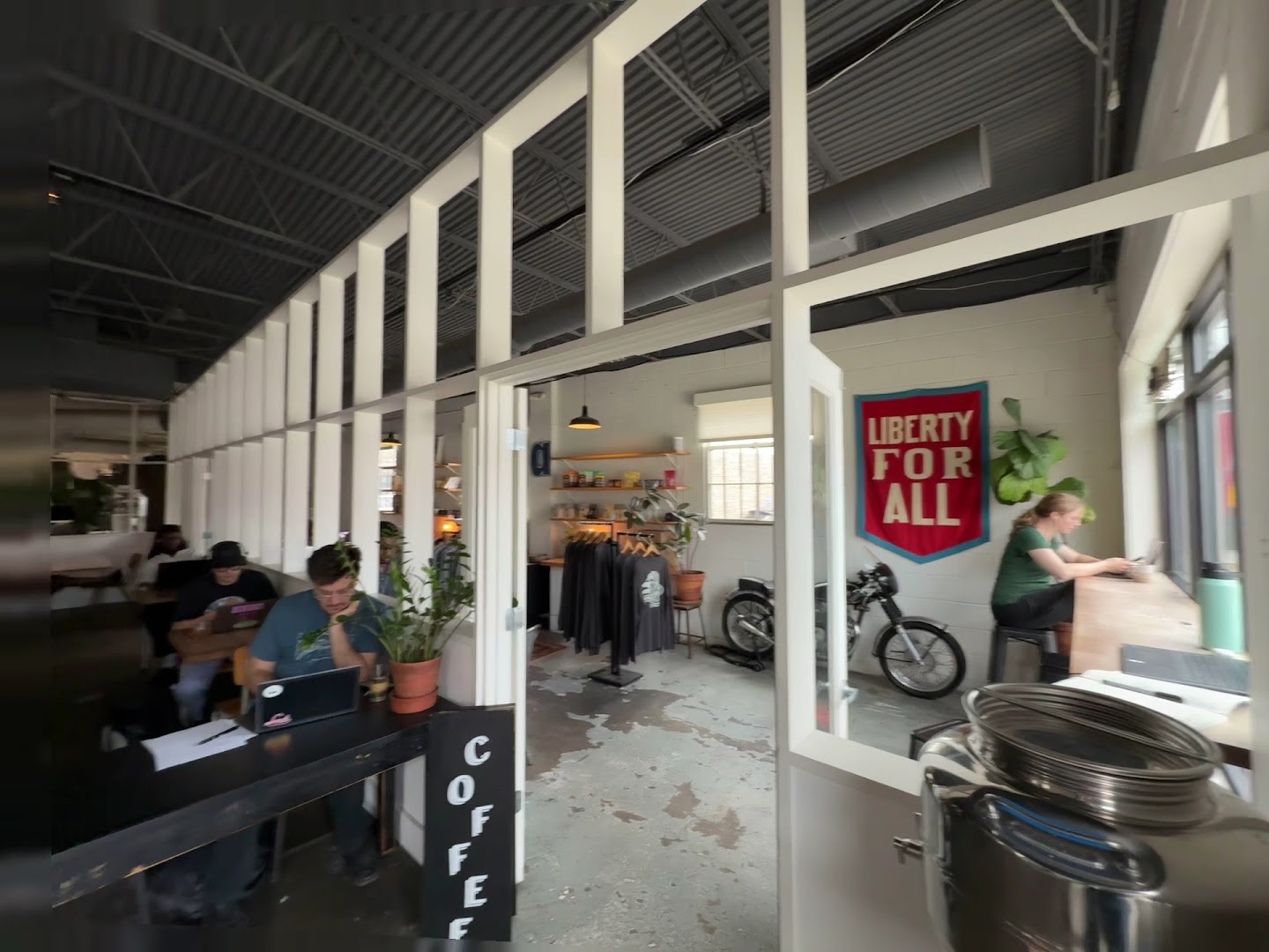 Chrome Yellow: clear, inviting shop interior shot