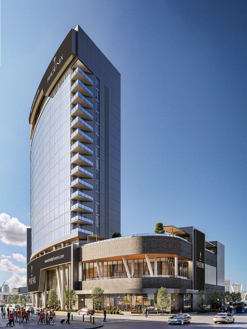 Hotel Phoenix Atlanta: professional architectural rendering of hotel