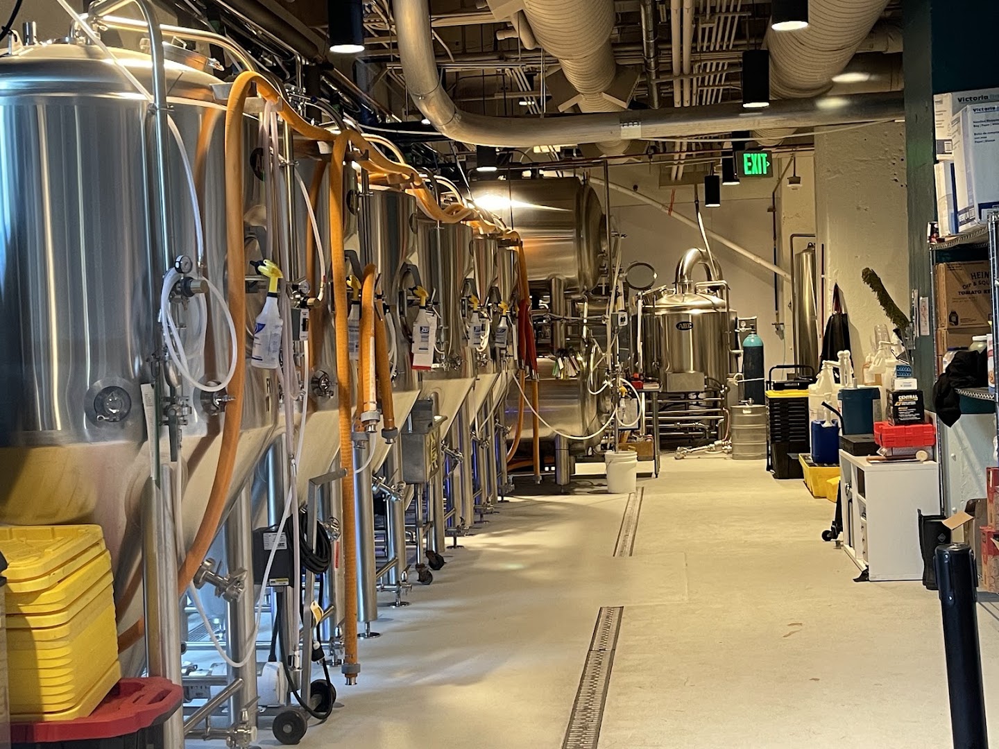Wild Leap Atlanta: brewery equipment and atmosphere