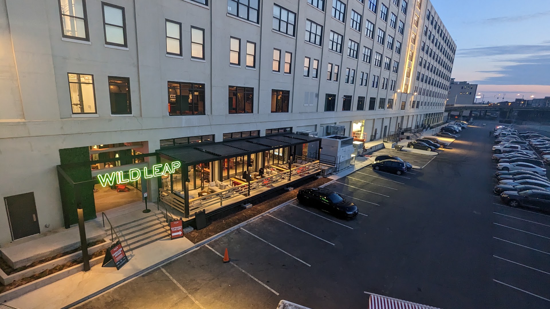 Wild Leap Atlanta: clear exterior shot of venue