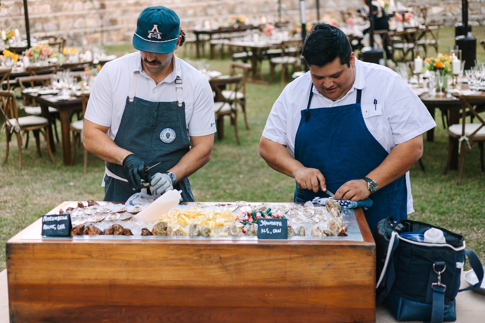 Austin Oyster Co.: professional photo of staff preparing food