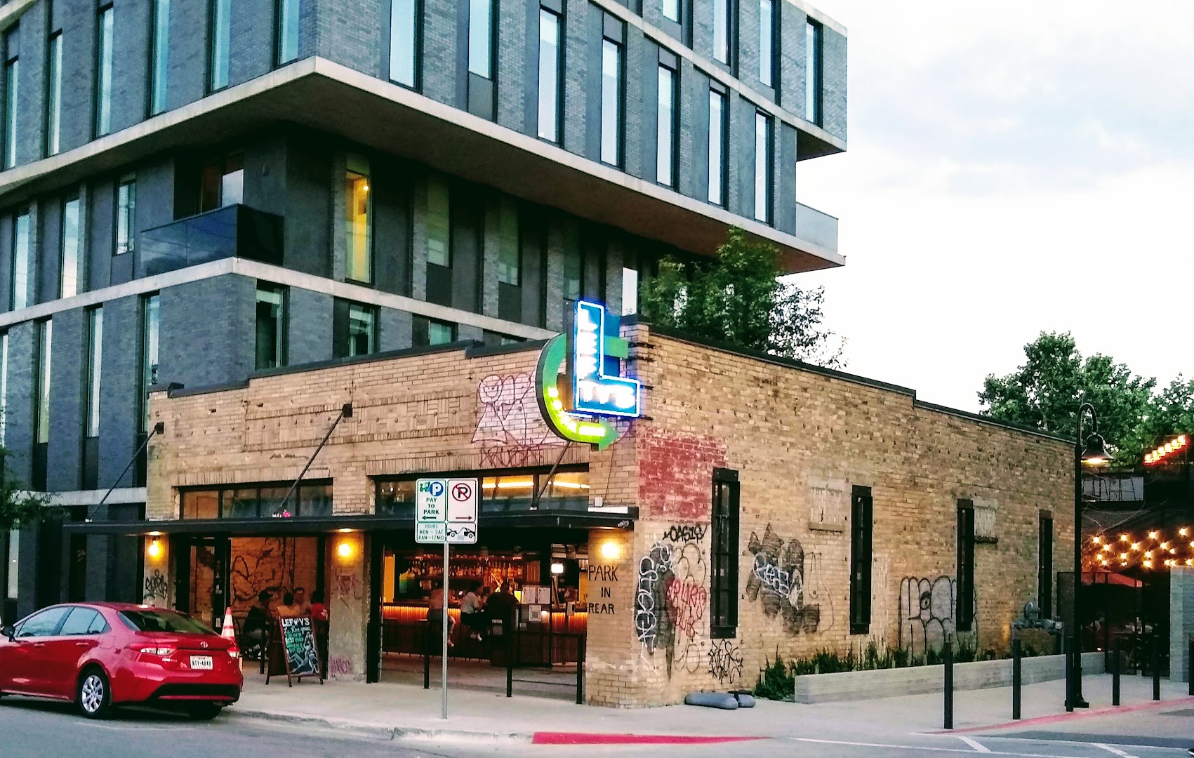 Lefty's Day & Night: clear exterior shot of venue