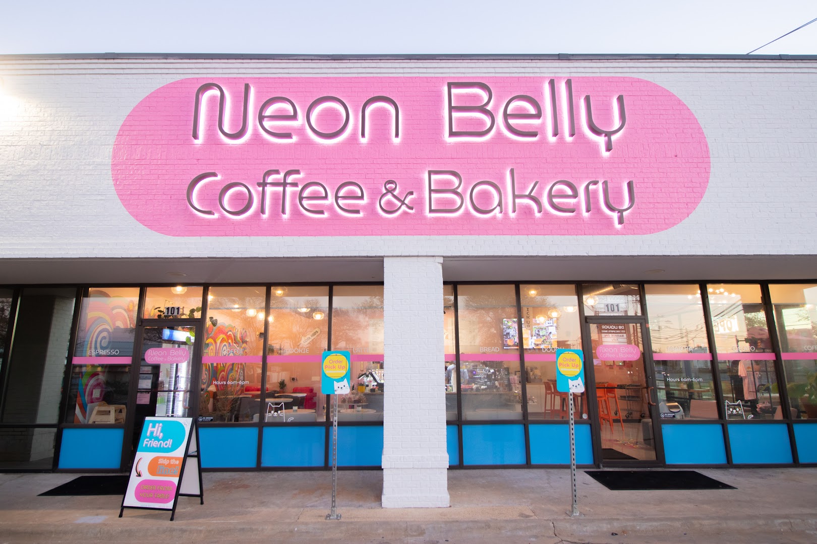 Neon Belly Coffee and Bakery: clear exterior shot of venue