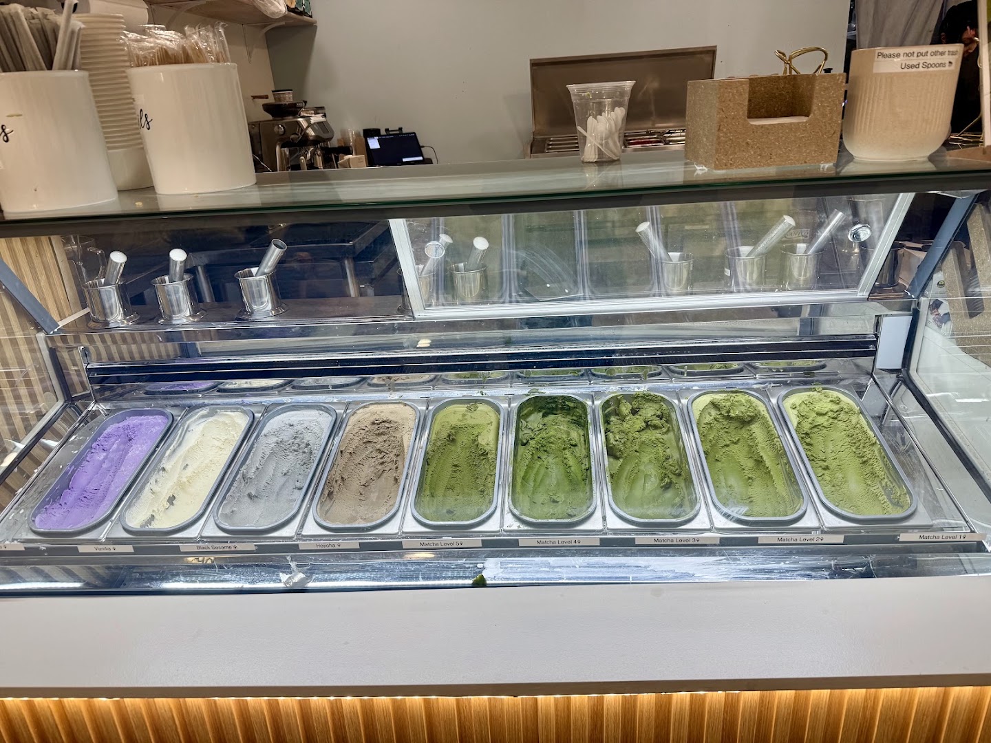 Mizu Matcha: clear display of menu items