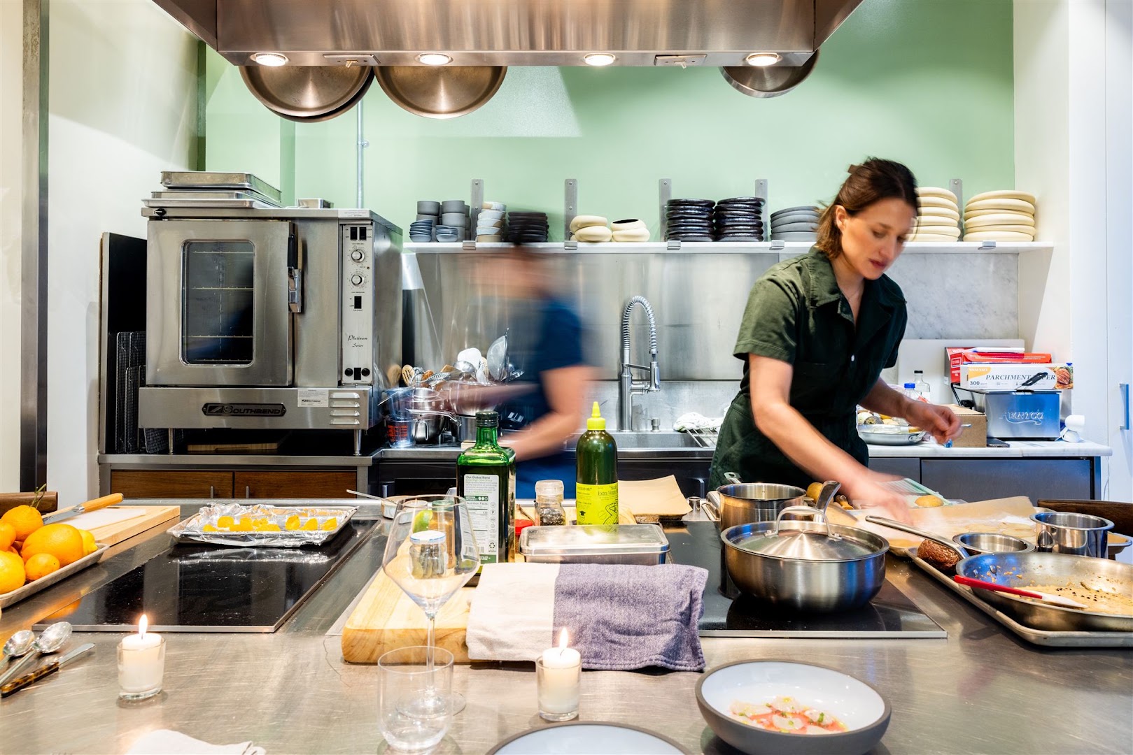 Perch: professional kitchen action shot