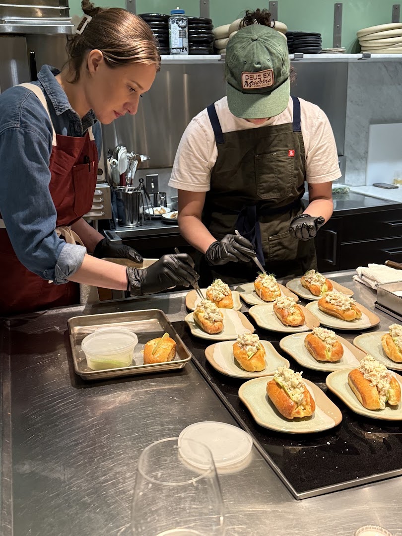 Perch: professional shot of staff preparing food