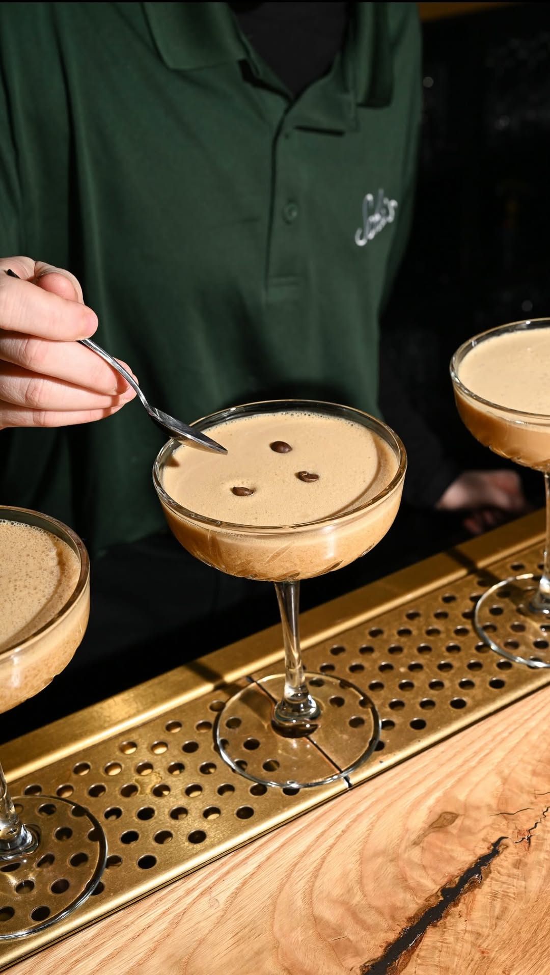 Scobie's: professional shot of bar drinks