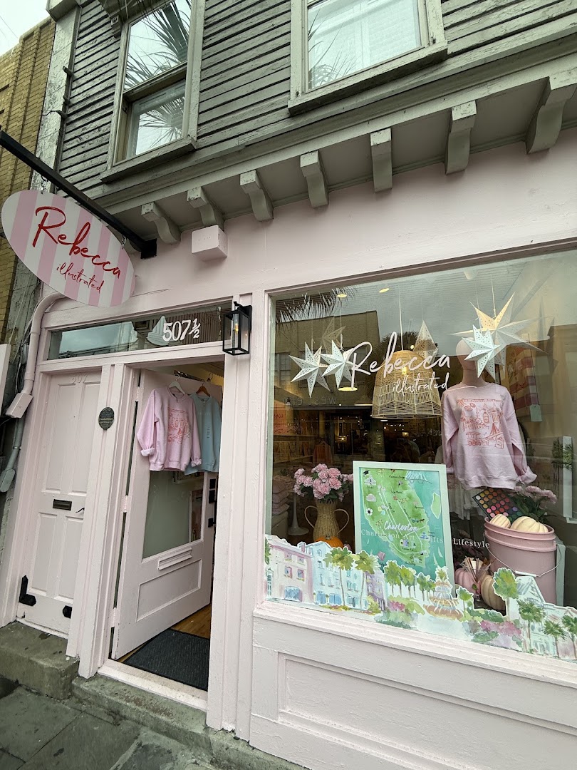 Rebecca Illustrated: attractive storefront showcases shop branding