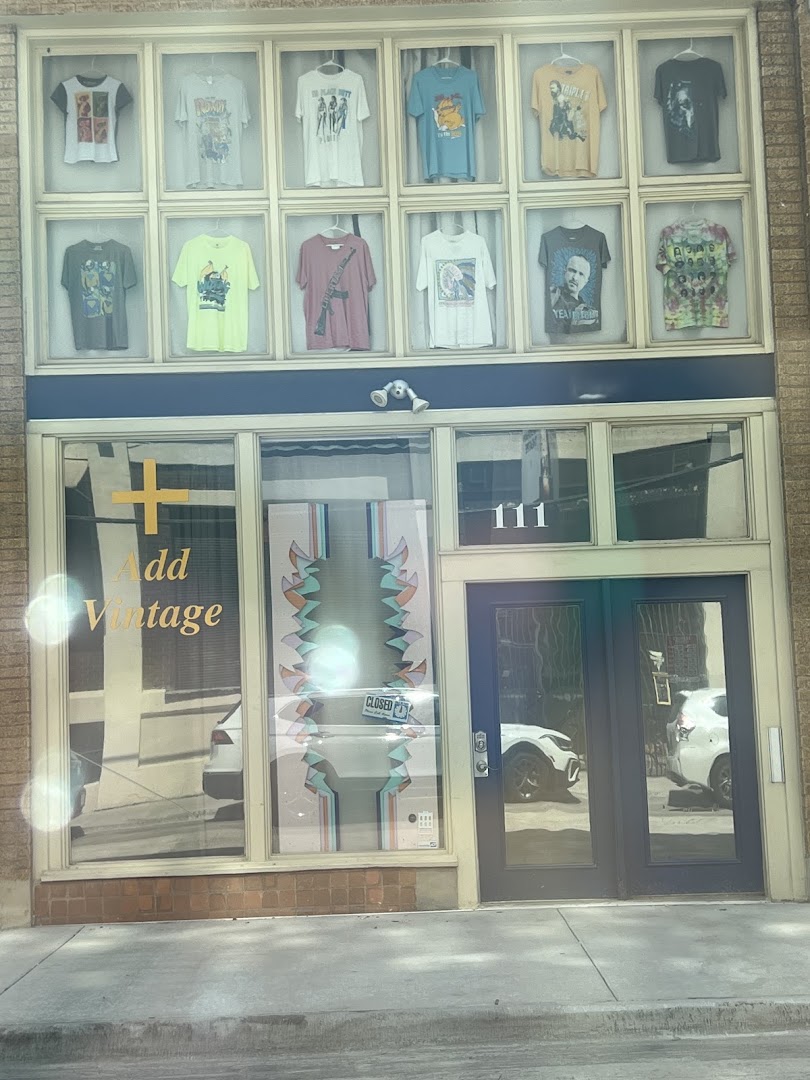 Add Vintage: clear storefront photo showing products