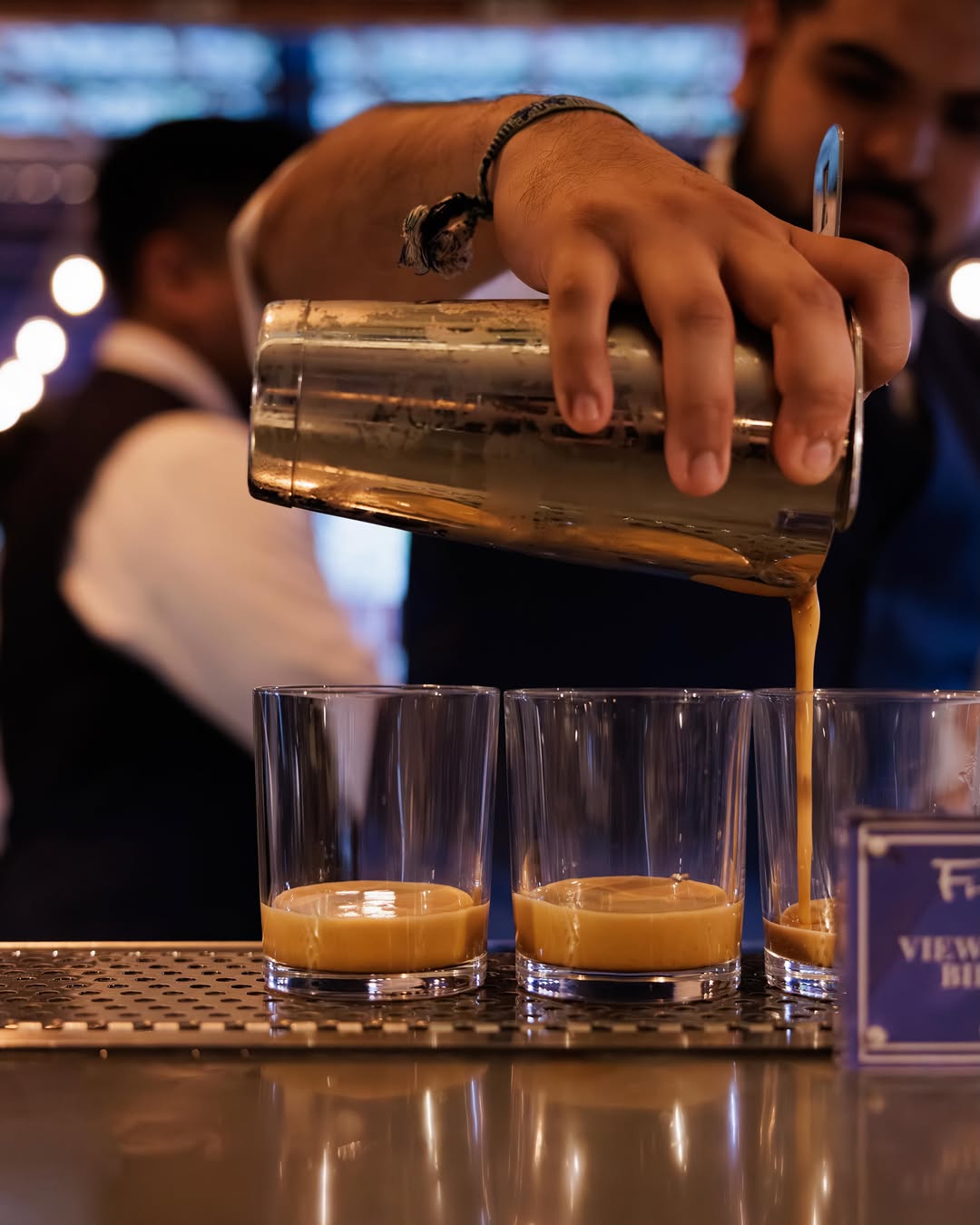 Frenchie: professional shot of drink preparation