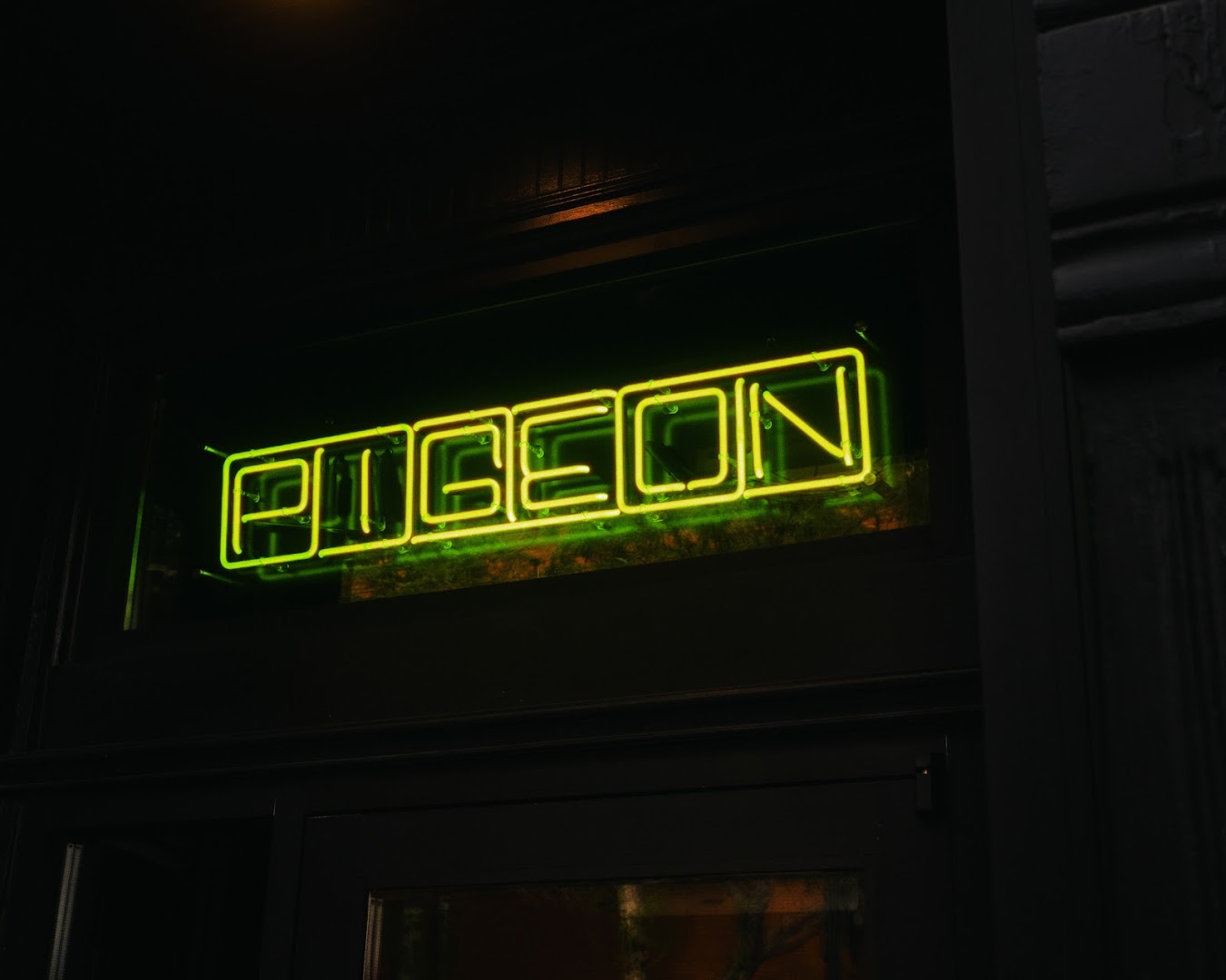 Pigeon: clear, atmospheric shot of signage