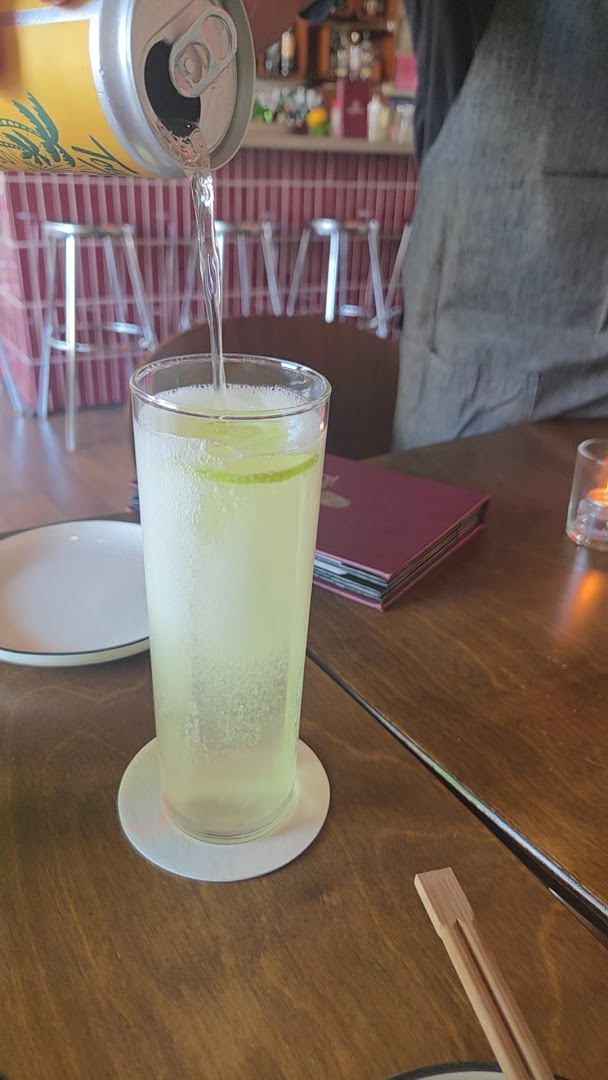 Pigeonhole: appealing action shot of drink