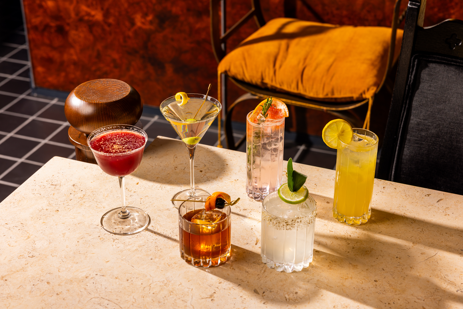Augustine Lounge: professional, high-quality cocktail photography