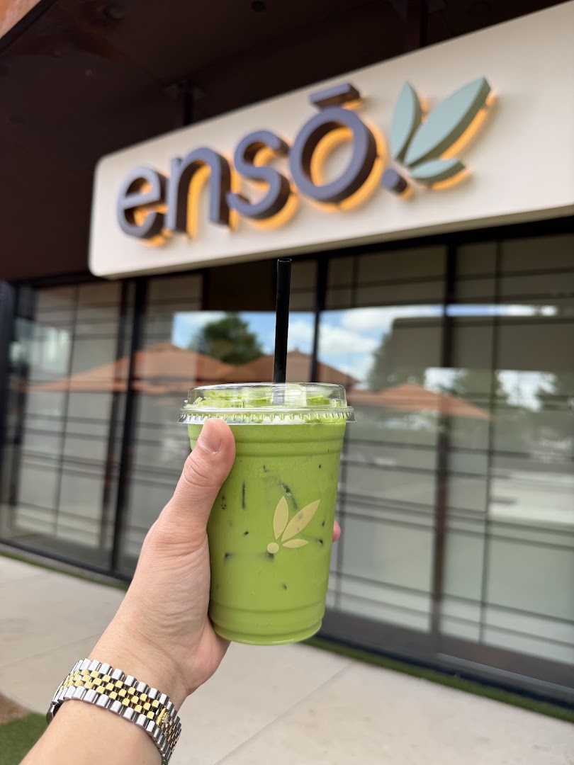 ensō matcha: clear product shot at venue