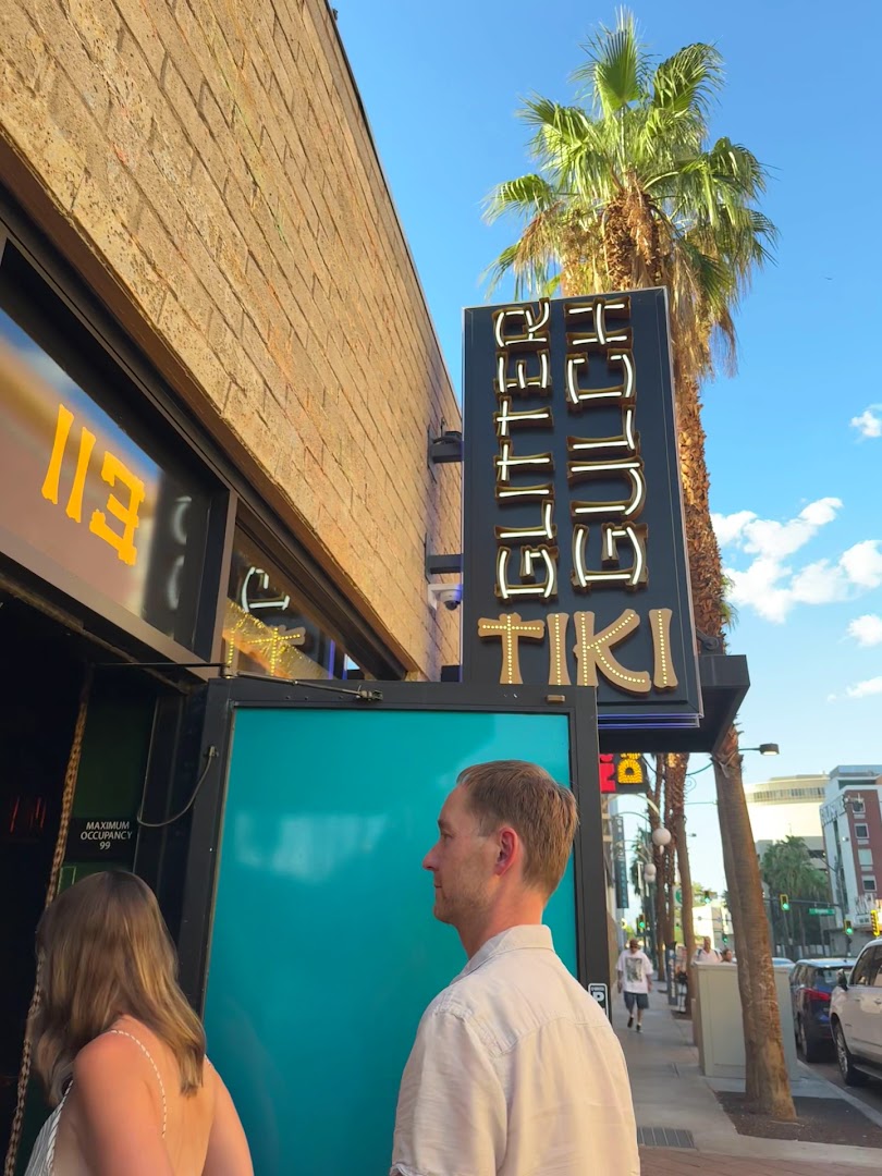 Glitter Gulch Tiki: clear exterior shot with signage