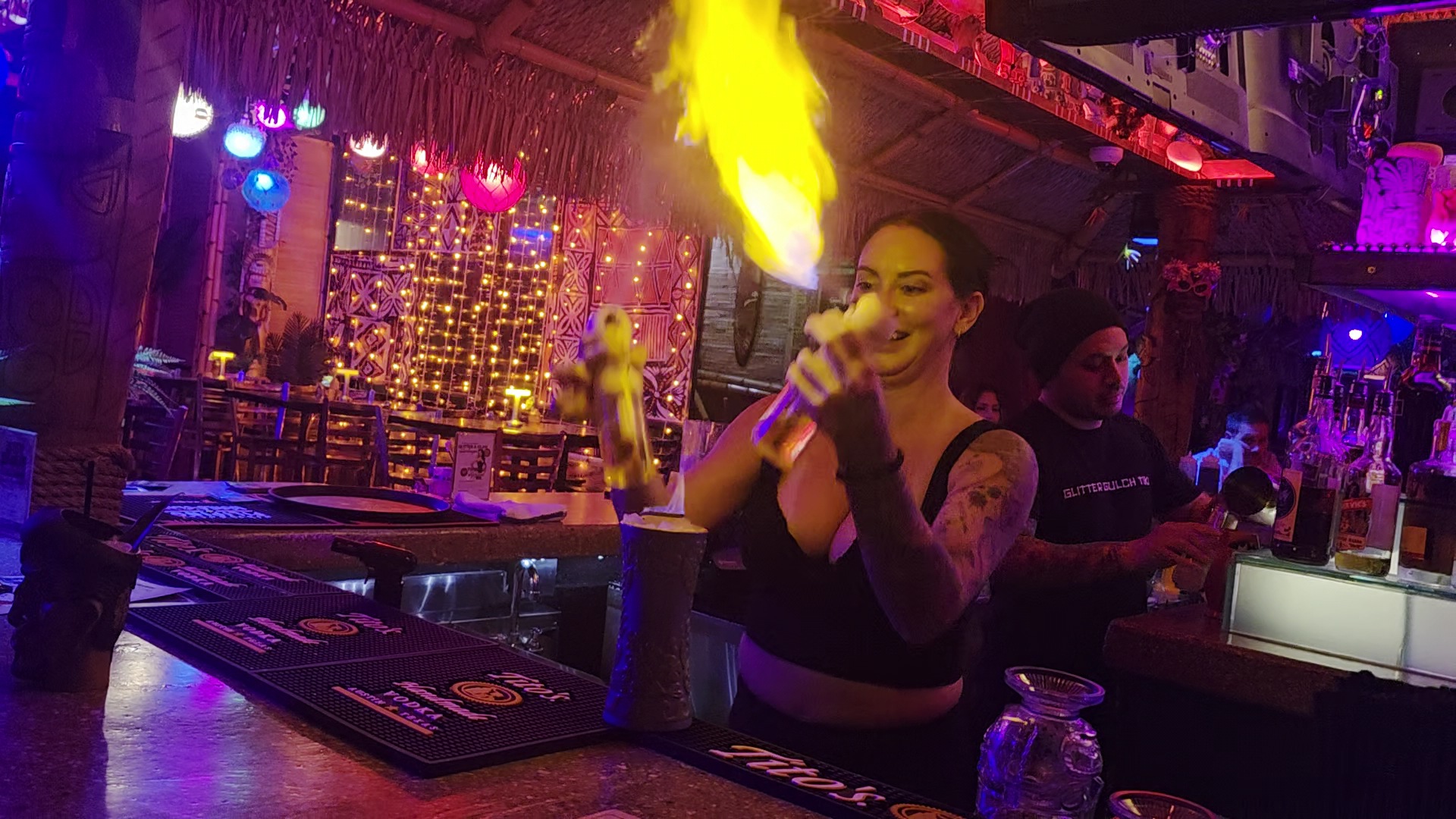 Glitter Gulch Tiki: vibrant tiki bar atmosphere