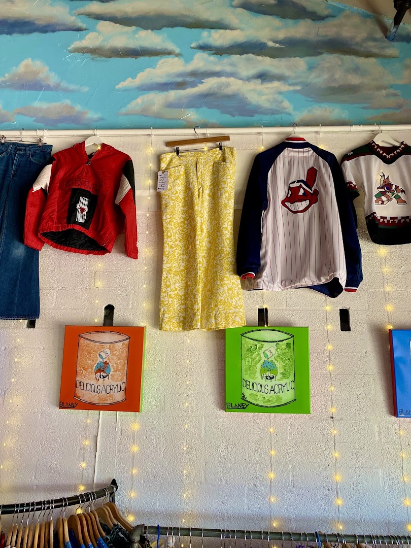 Old School Vintage: clear display of shop merchandise