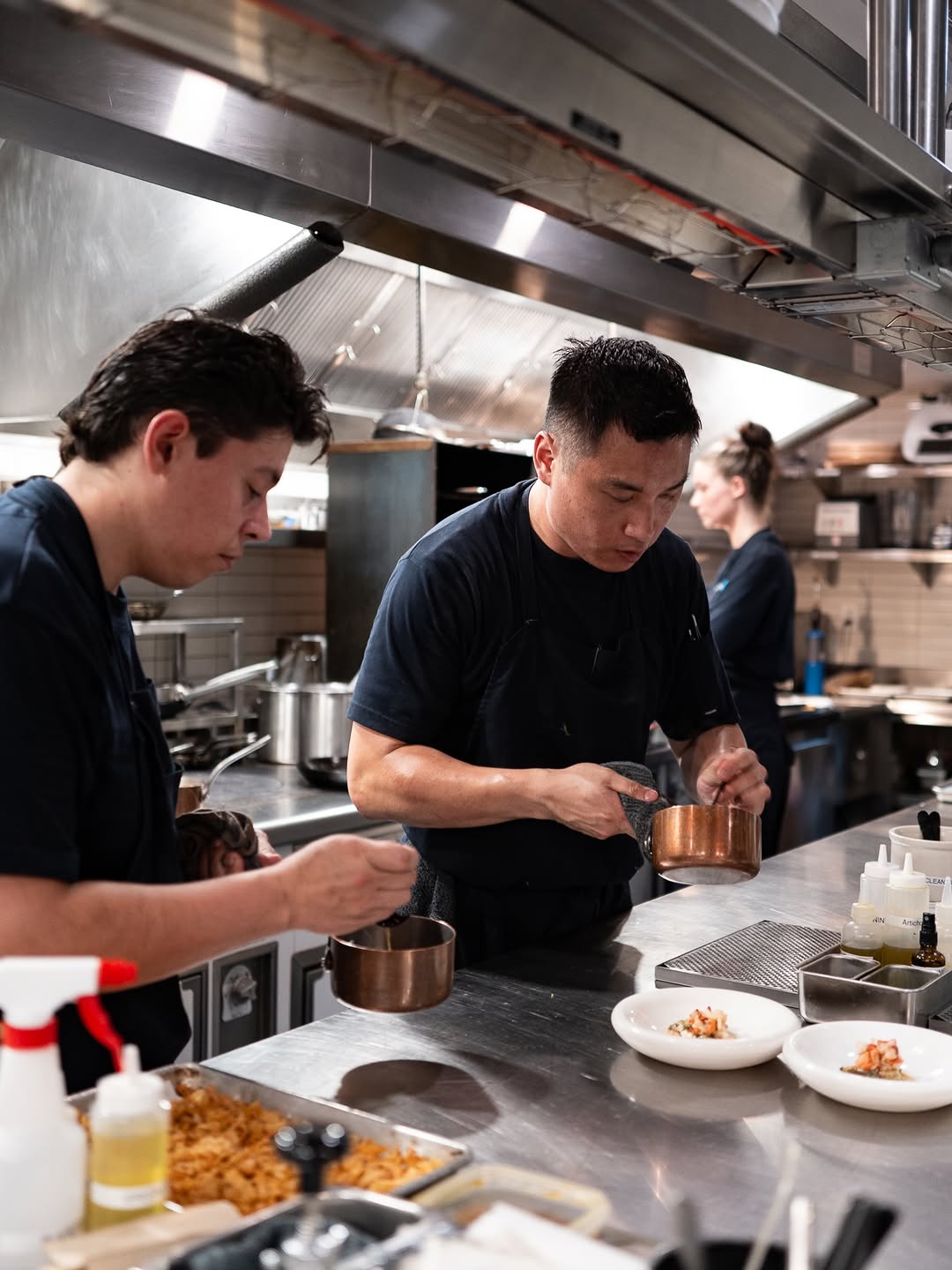 Lielle: professional kitchen staff preparing food