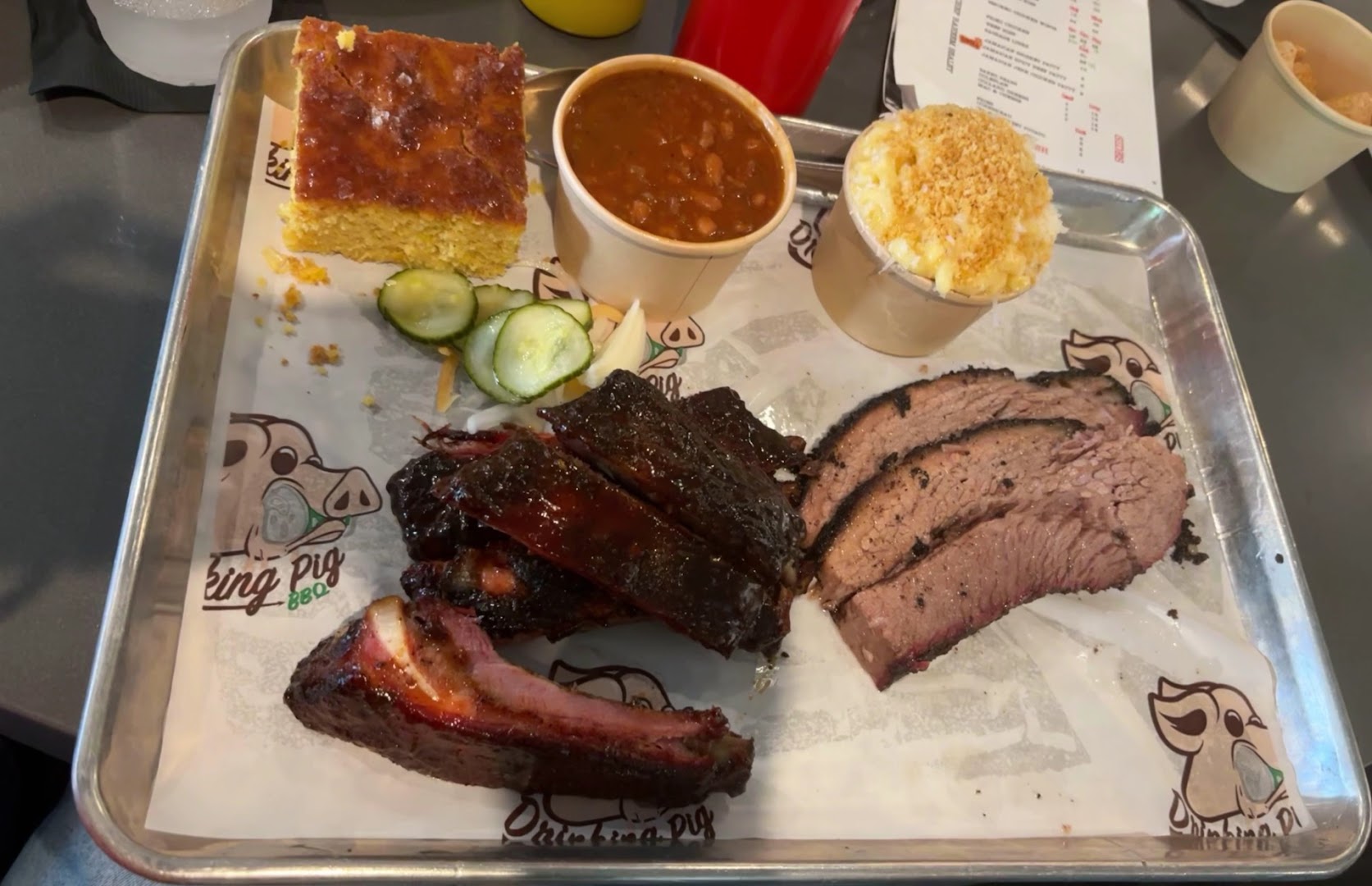 Drinking Pig BBQ: appetizing, clear photo of food