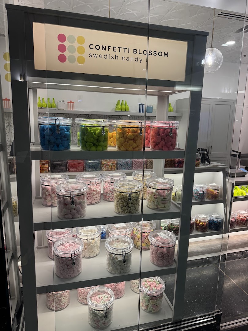 Confetti Blossom: clear display of shop products