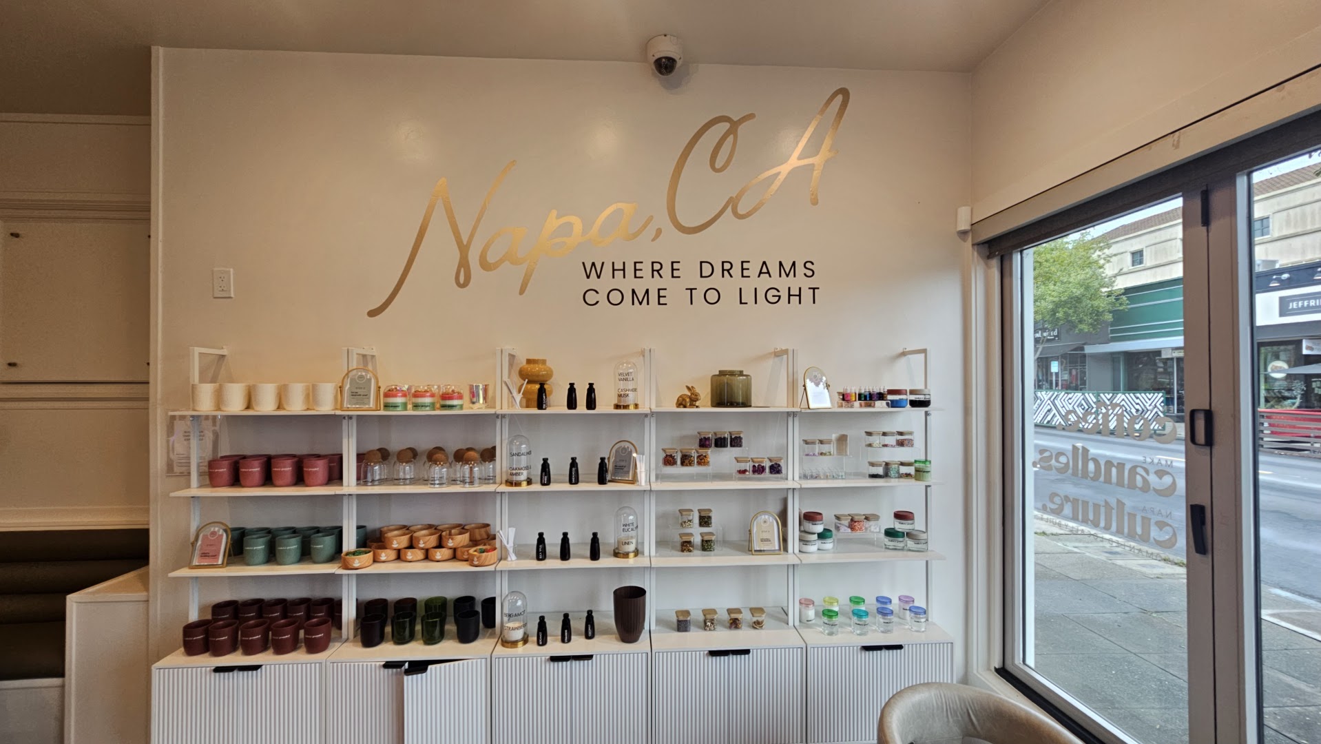 Kindled & Grounded: clear interior shot of products