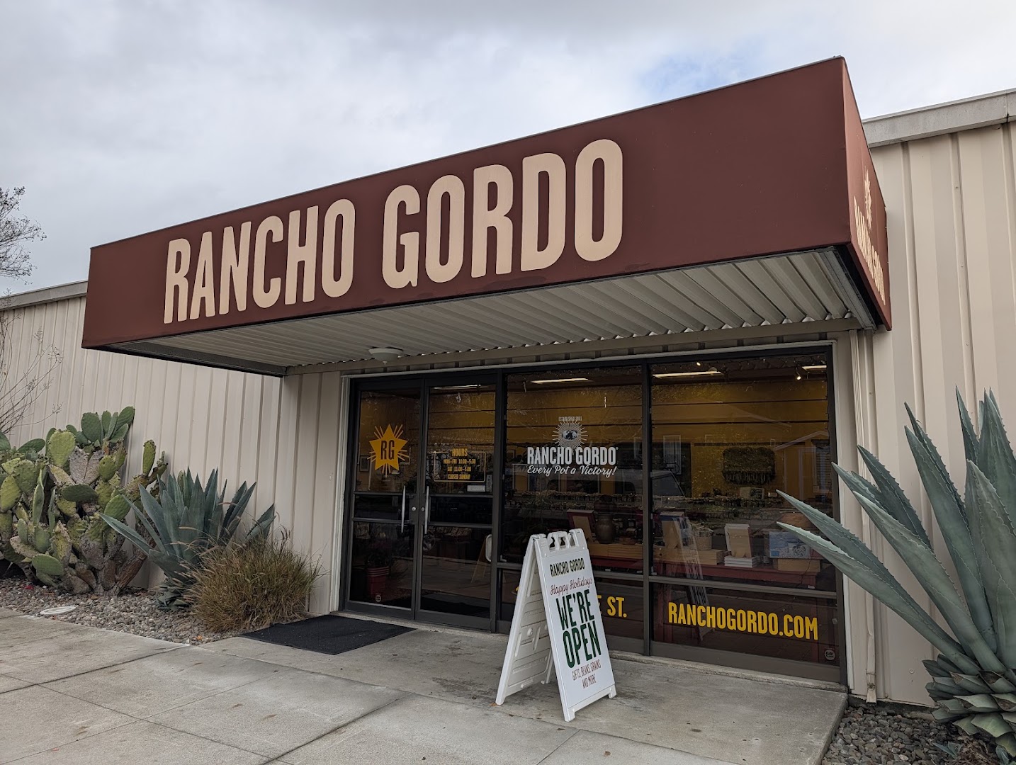 Rancho Gordo: clear storefront photo of shop