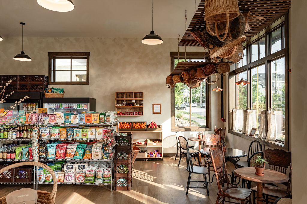 Basket Case Cafe & Grocer: high quality, inviting interior shot