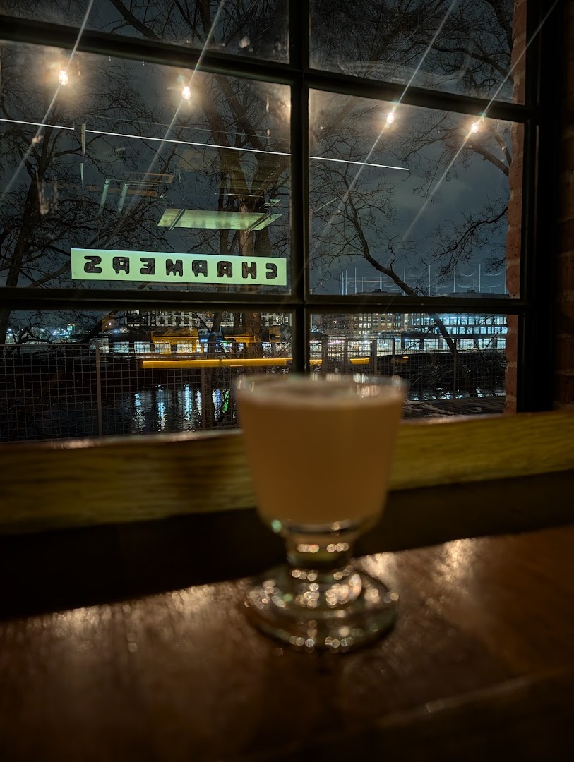 Charmers: atmospheric shot showing venue branding
