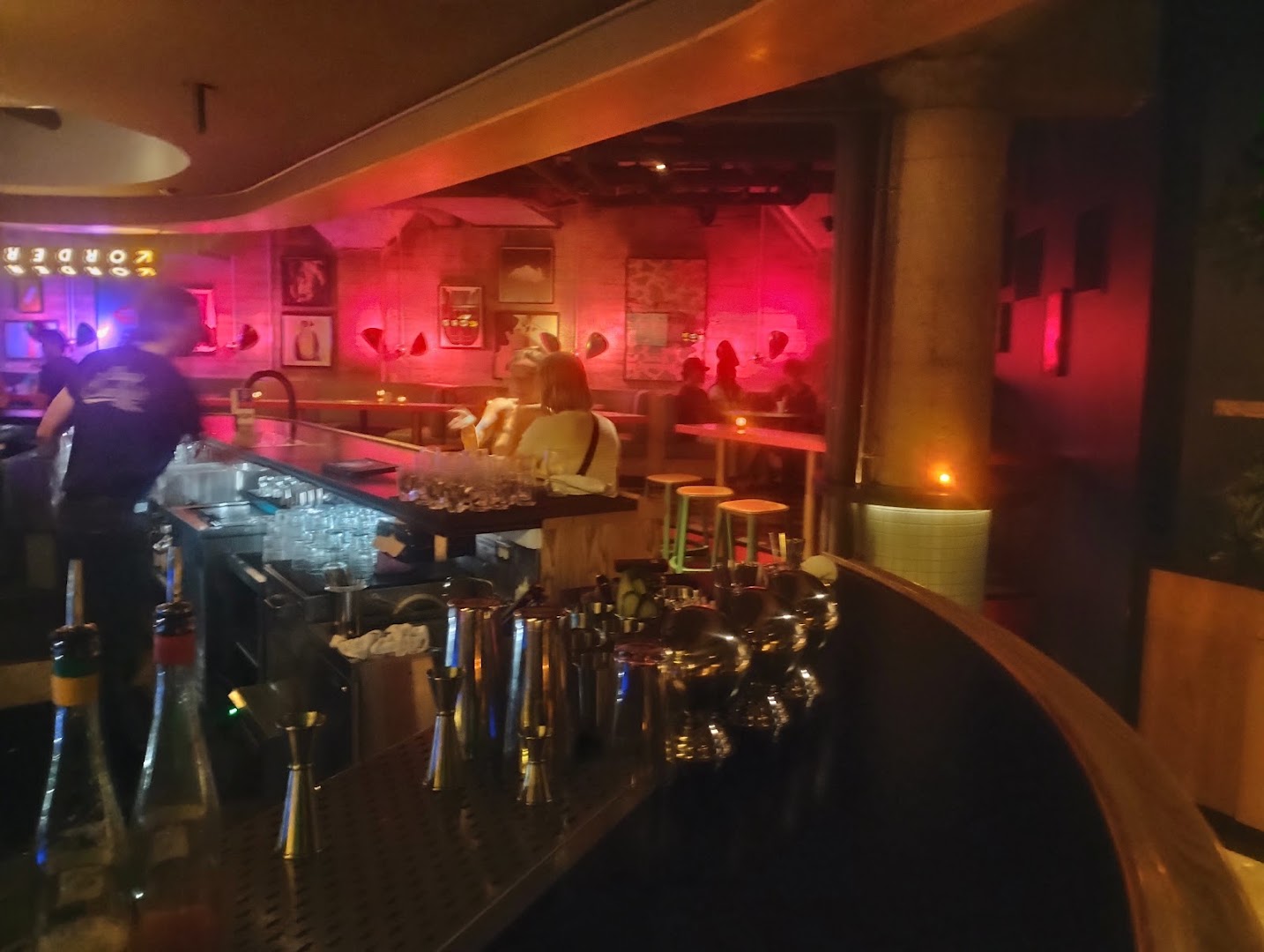 Close Company: atmospheric shot of bar interior