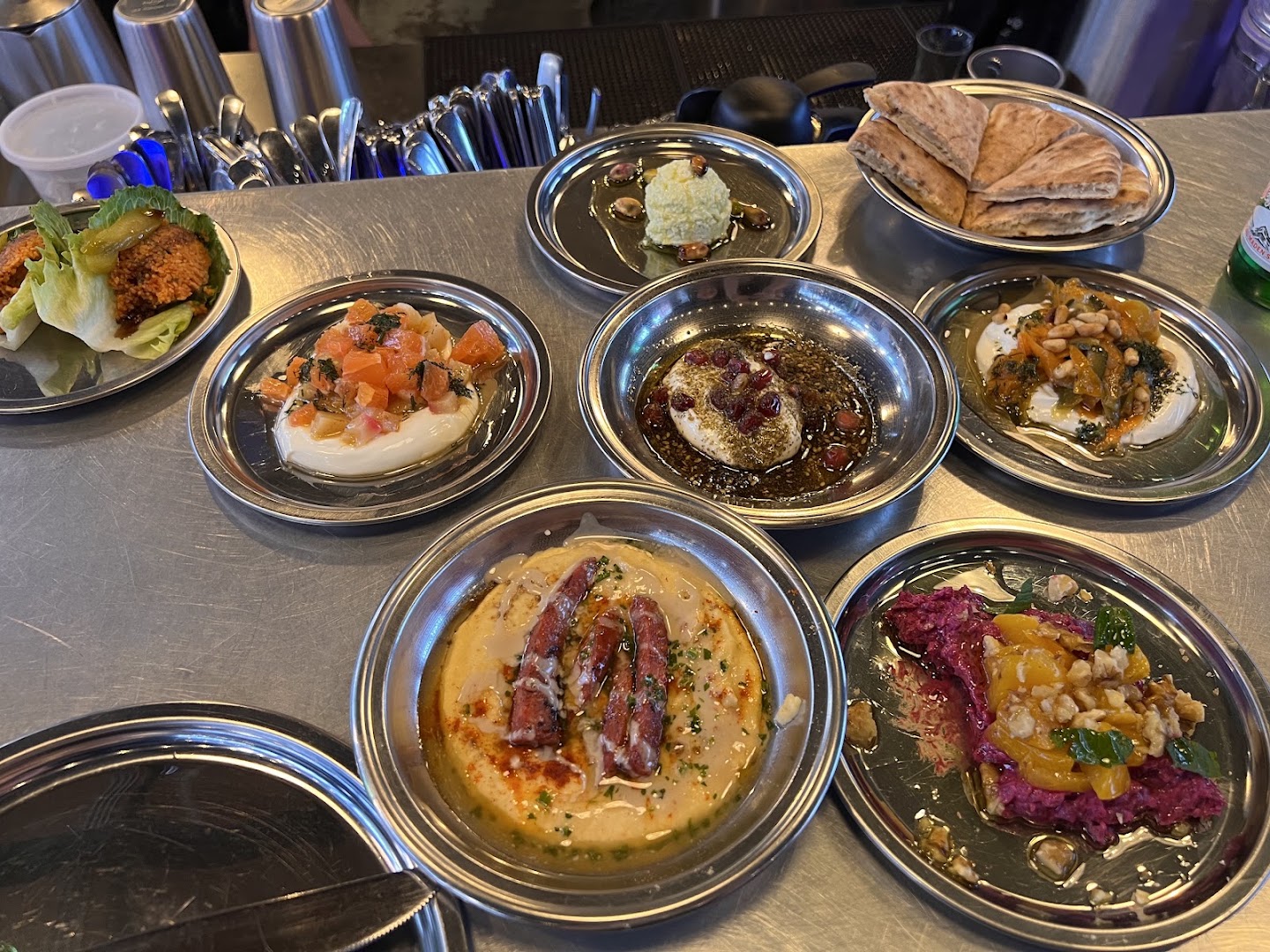 Kardes: appetizing display of restaurant food