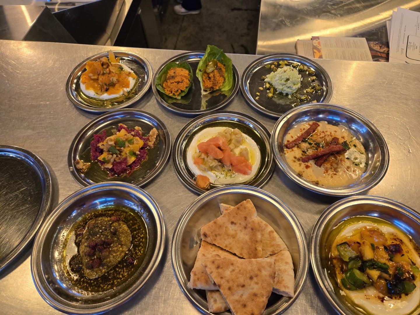 Kardes: appetizing display of restaurant food