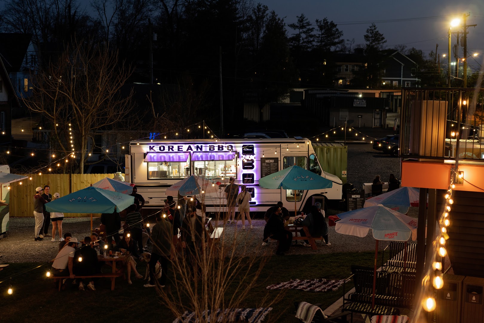 Lost & Found: inviting atmosphere with patrons dining