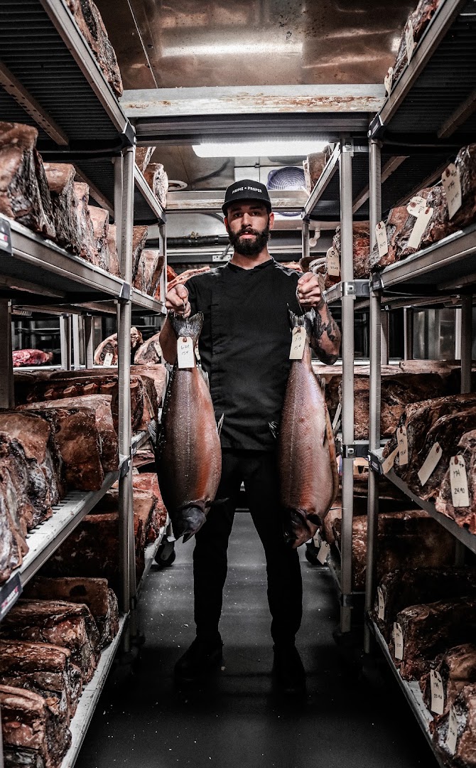 Prime + Proper: professional photo of chef and product