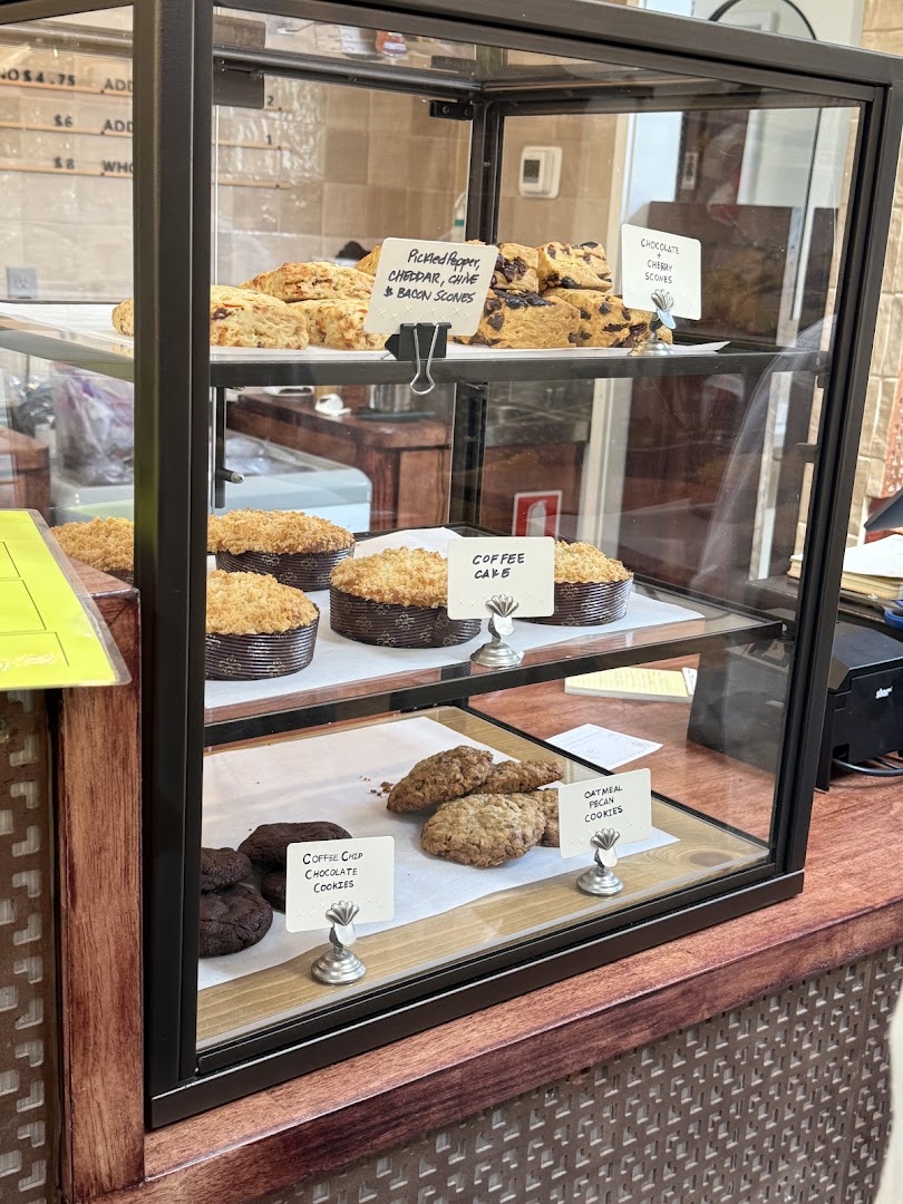 Applied Arts Coffee: clear display of fresh pastries