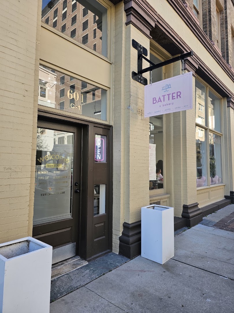 Batter Bakery: clear storefront photo with signage