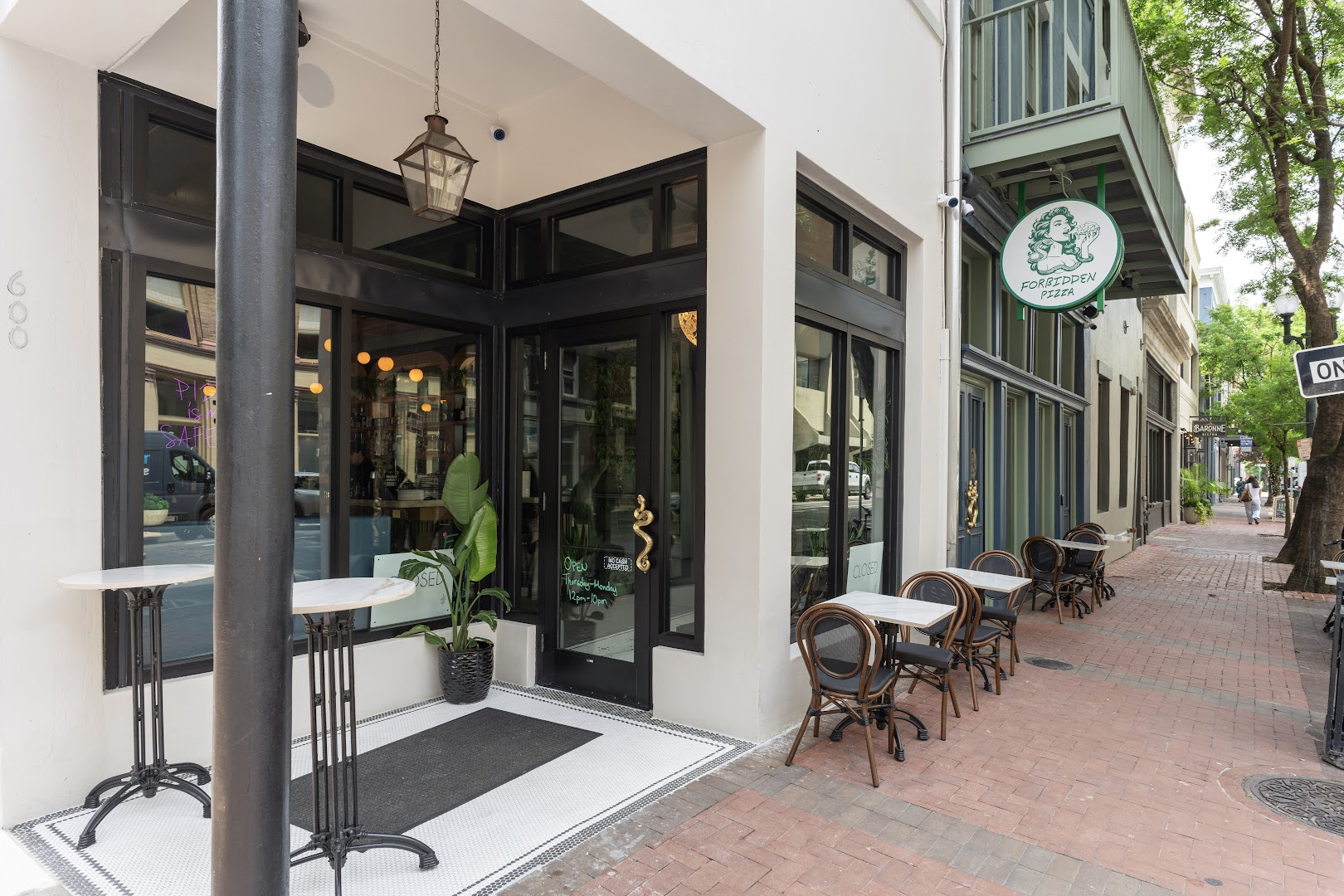 Forbidden Pizza: clear, professional exterior restaurant shot