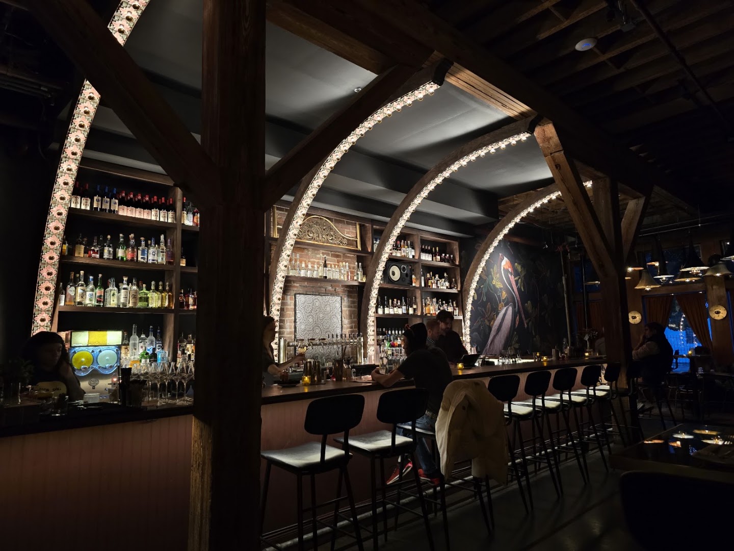 Junebug: high quality, atmospheric bar interior