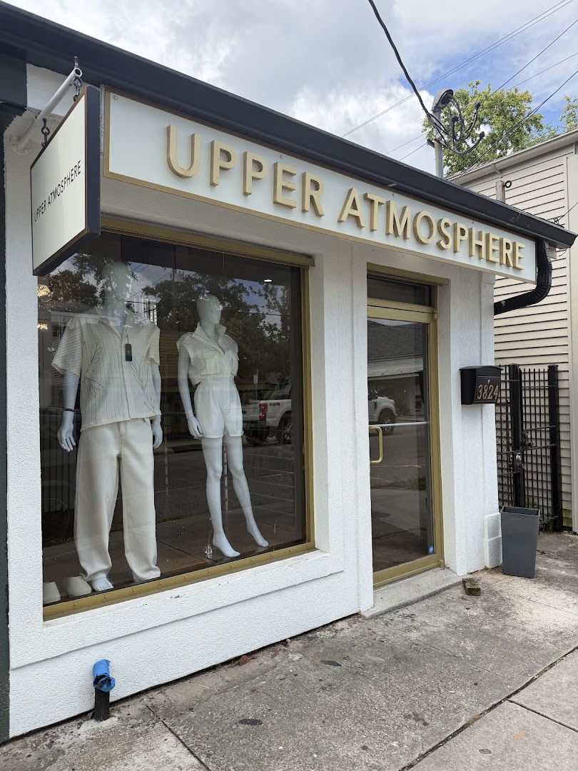 Upper Atmosphere: clear storefront photo showing branding