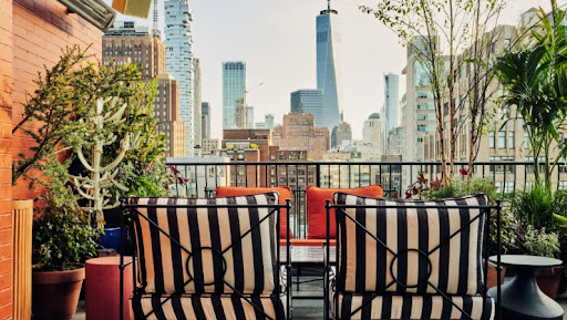 The Manner: beautiful terrace with city view