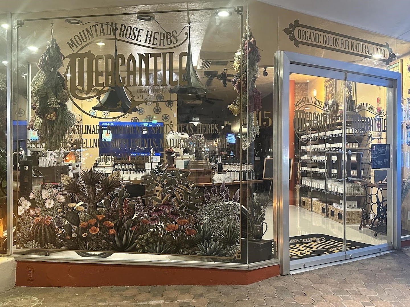 Mountain Rose Herbs Mercantile: clear, professional storefront display photo