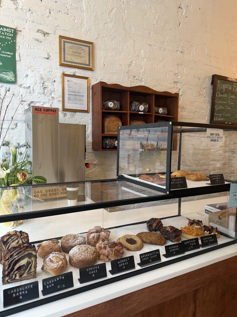 Rougarou Baking: clear display of bakery products