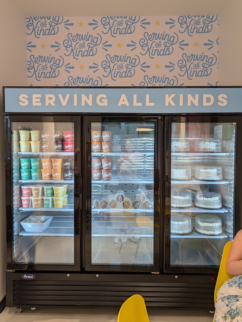 Stella's Ice Cream: clear display of shop products