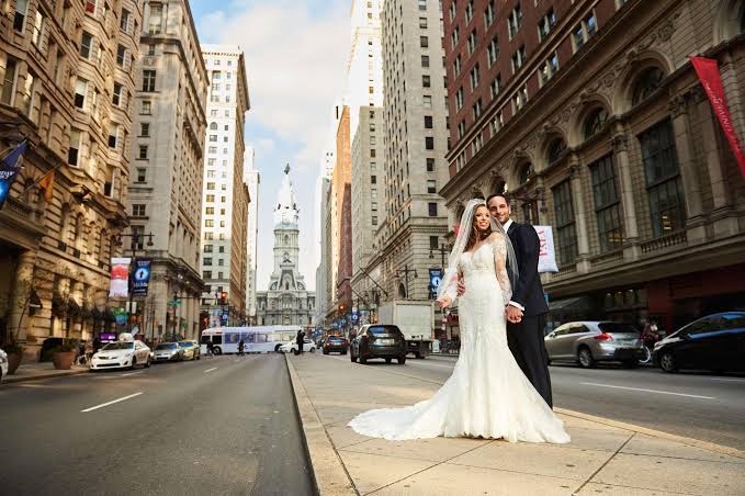 The Bellevue Hotel: professional wedding photo at hotel