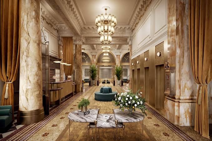 The Bellevue Hotel: stunning professional hotel lobby photo