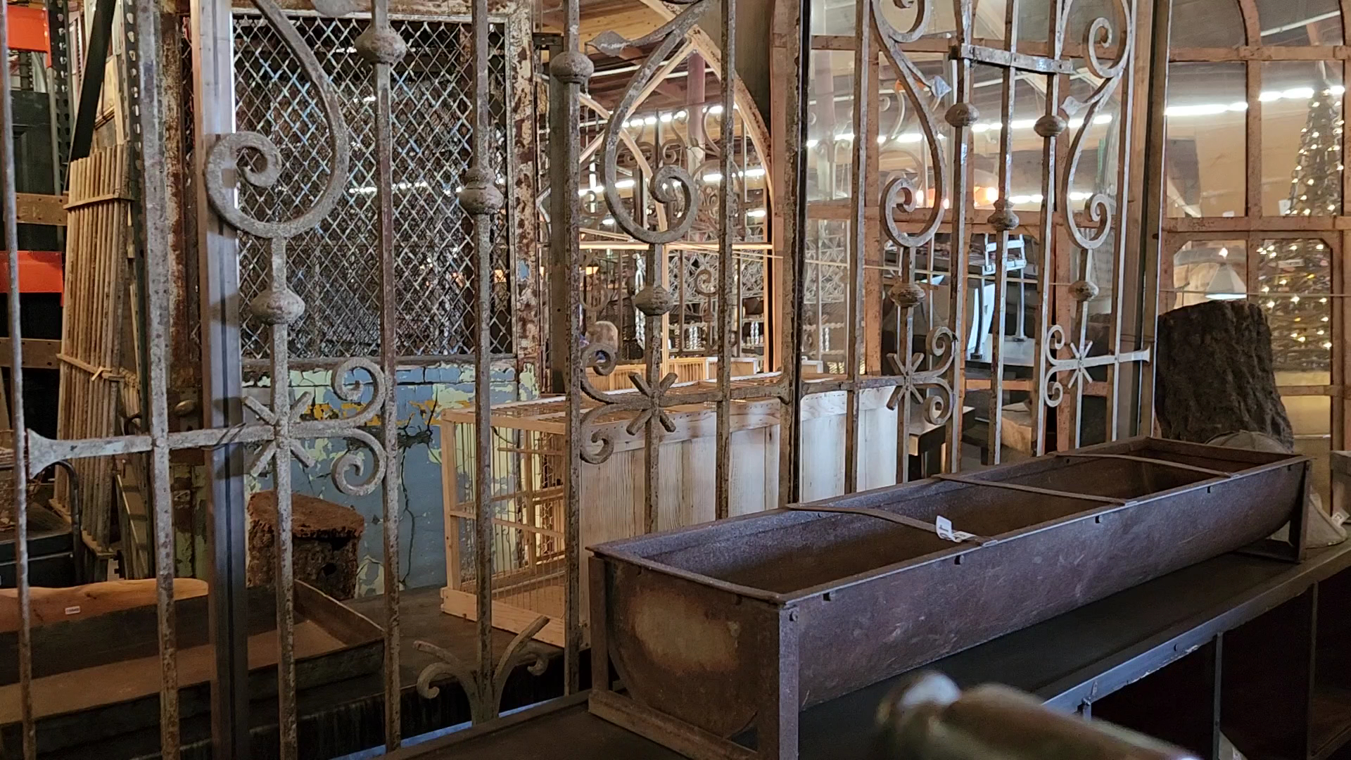 Antiquities Warehouse: showcases shop inventory and atmosphere